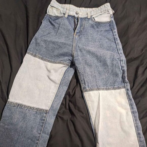 Colorblock Blue Jeans - Picture 1 of 1